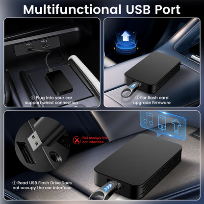Carlinklife 5.0 2-in-1 Wireless CarPlay Android Auto Adapter for Cars with Factory Wired CarPlay & Wired Android Auto