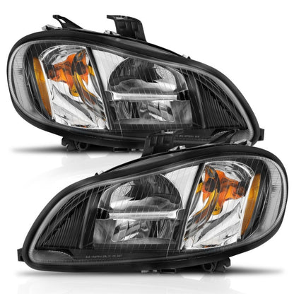 ANZO 2002-2014 Freightliner M2 LED Crystal Headlights Black Housing w/ Clear Lens (Pair) 131030