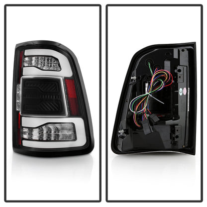 SPYDER Dodge RAM 1500 19-21 Factory LED Model LED Tail Lights - Red Clear ALT-YD-DR19LED-SEQ-BK 5088505