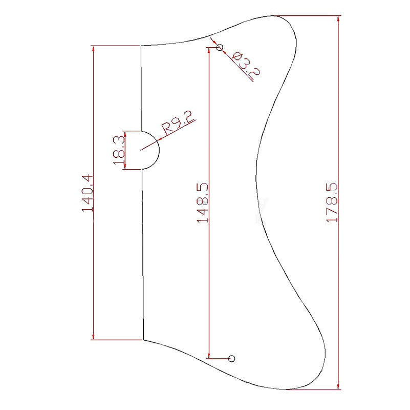 Custom 100% CARBON FIBER Guitar Pickguard for DANELECTRO U2