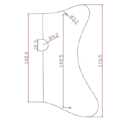 Custom 100% CARBON FIBER Guitar Pickguard for DANELECTRO U2