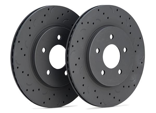 Hawk Talon 2009 Subaru Forester Drilled and Slotted Front Brake Rotor Set