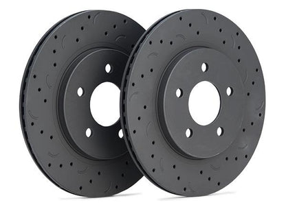 Hawk 07-15 Audi Q7 / 08-16 Porsche Cayenne Talon Cross Drilled and Slotted Front Rotors (Pair)