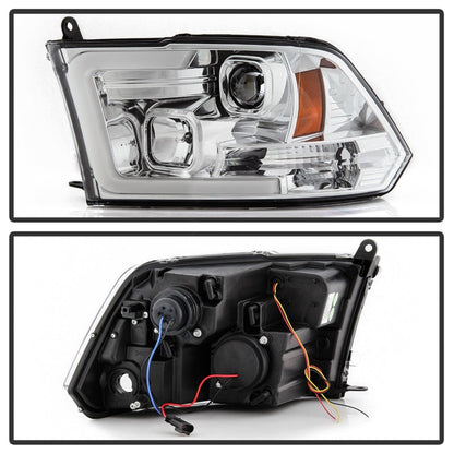 Spyder 09-16 Dodge Ram 1500 Ver 2 Proj Headlight - Light Bar Turn Signal - Chro - PRO-YD-DR09V2-SB-C 5086259