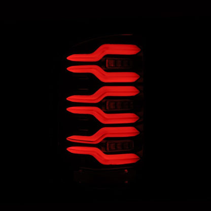 AlphaRex 14-18 GMC Sierra 1500/2500HD/3500HD LUXX-Series LED Tail Lights Alpha-Blk Actv Lgt Seq. Sig 630030 *Discontinued