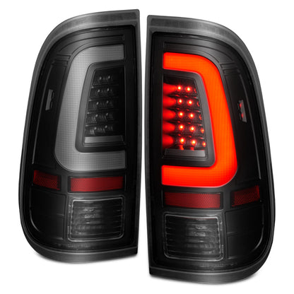 ANZO 2008-2016 Ford  F-250  LED Tail w/ Lights Bar Black Housing Smoke Lens 311379