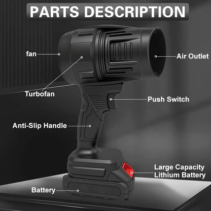 Car Detailing Turbo Jet Handheld Cordless Blower for Leaves, Dust & Car Drying