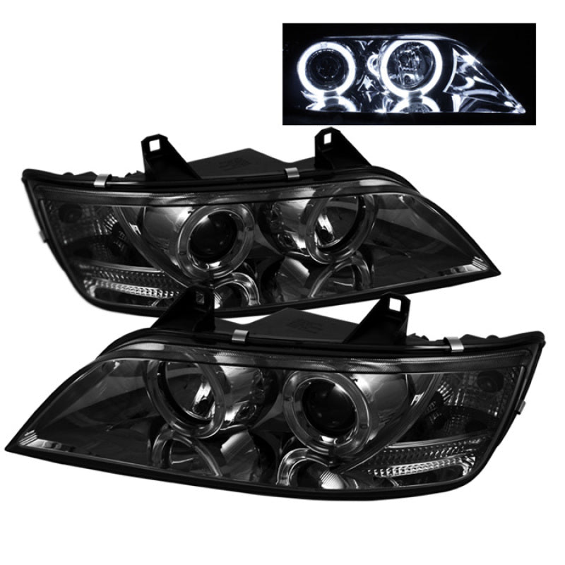 Spyder BMW Z3 96-02 Projector Headlights LED Halo Smoke High H1 Low H1 PRO-YD-BMWZ396-HL-SM 5009104