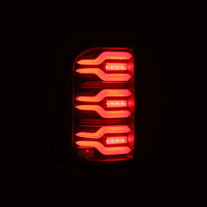 AlphaRex 19-21 Dodge Ram 1500 Luxx-Series LED Tail Lights Black w/Activ Light/Seq Signal 640040 *Discontinued