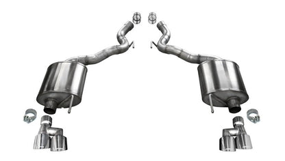 Corsa 18-20 Ford Mustang GT Convertible w/o Active Valves Sport Axle-Back w/ Polished 4in Tips 21050