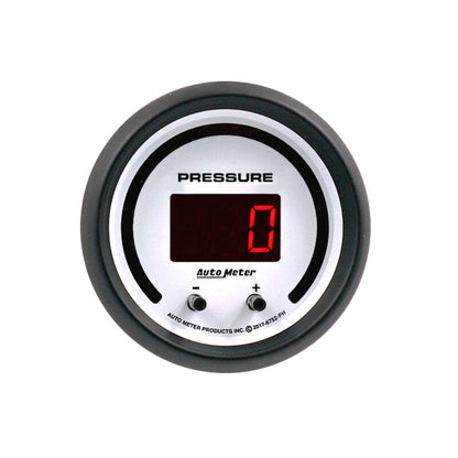 Autometer 52.4mm White Switchable 0-1600 PSI/0-110 BAR Fluid Pressure Phantom Elite Digital Gauge 6752-PH