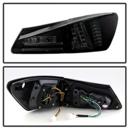 Spyder Lexus IS250 06-08 LED Tail Lights Black Smoke ALT-YD-LIS06-LED-BSM 5080790
