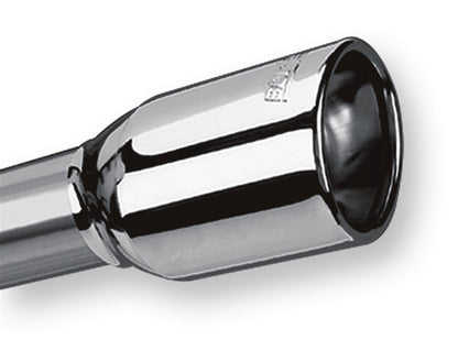 Borla Universal Polished Tip Single Oval Rolled Angle-Cut w/Clamp (inlet 2 1/4in. Outlet 3 5/8 x 2 1 20153