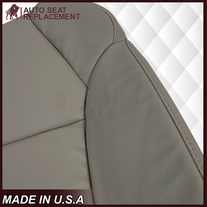 2007 - 2013 Acura MDX Driver Or Passenger Replacement Seat Covers: Non-Perforated Gray