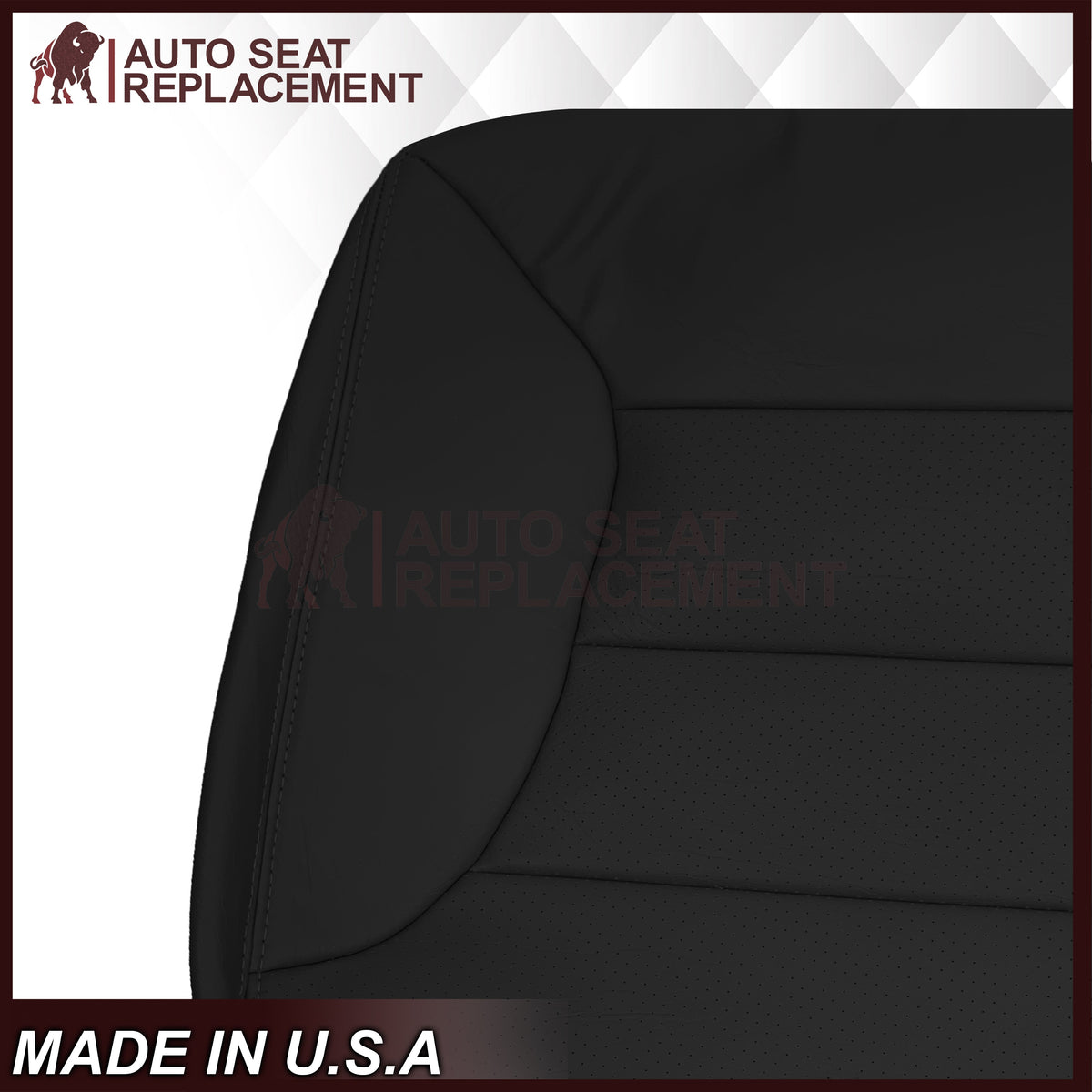 1992 - 1996 Ford Bronco Eddie Bauer Second Row Synthetic Leather Seat Cover In Black