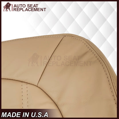 2006 - 2011 Buick Lucerne Driver or Passenger Bottom Perforated Seat Cover In Light Cashmere Tan: Choose Leather or Vinyl