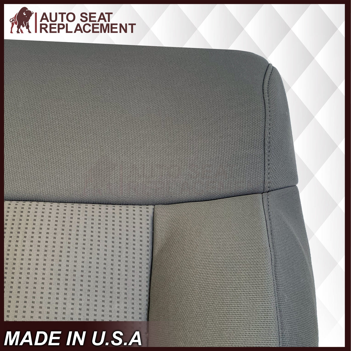 2007 2008 Ford F-150 XLT Replacement Driver OR Passenger Seat Cover in Gray Fabric