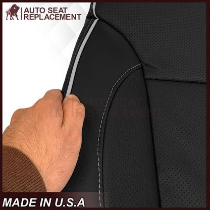 2014-2019 Chevy Silverado 1500 2500HD 3500HD High Country Replacement Perforated Genuine Leather OR Synthetic Leather Seat Covers: Black