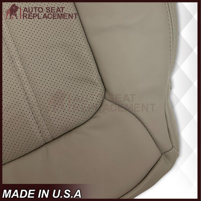 2008-2012 Buick Enclave Driver or Passenger Bottom Perforated Seat Cover in Gray: Choose Leather or Vinyl