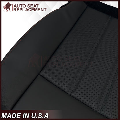 2008 - 2020 For Dodge Grand Caravan Front Pattern #2 Replacement Seat Cover W/ Red Stitching