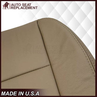 2002-2003 Ford F-150 Lariat SuperCrew Replacement Genuine Leather Seat Cover: Medium Parchment Tan