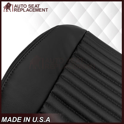 2003-2004 Ford Mustang Mach 1 ONE Replacement Leather Seat Cover in Ebony Black: Choose From Variation
