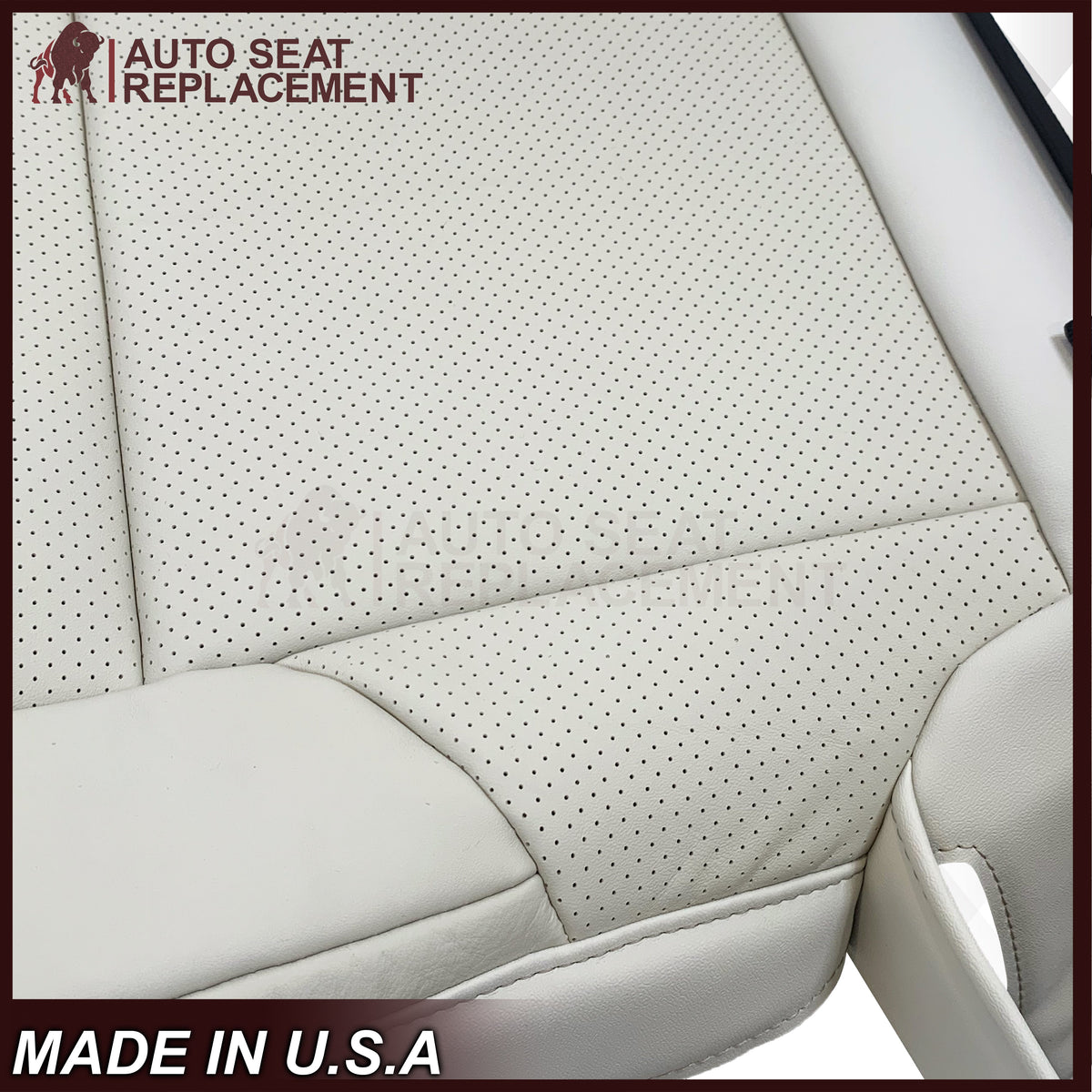 2010-2021 Lexus GX460 Replacement Perforated Synthetic Leather Seat Cover: Ecru “Off-White/Cream” Perforated