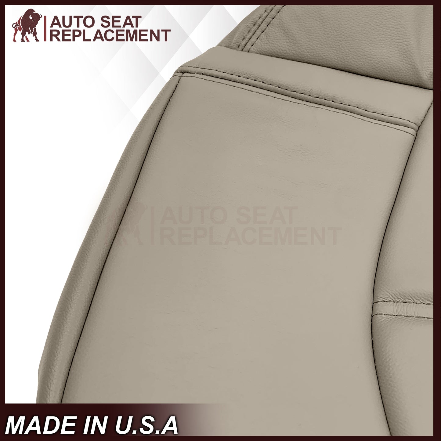 2009-2012 Chevrolet Traverse LT/LTZ Second Row Driver or Passenger Replacement Seat Cover: Non-Perforated, Tan