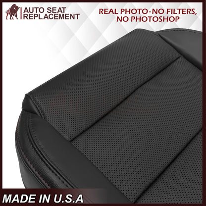 2013 to 2015 For Mazda CX-5 Driver Passenger Black Perforated Leather Seat Cover