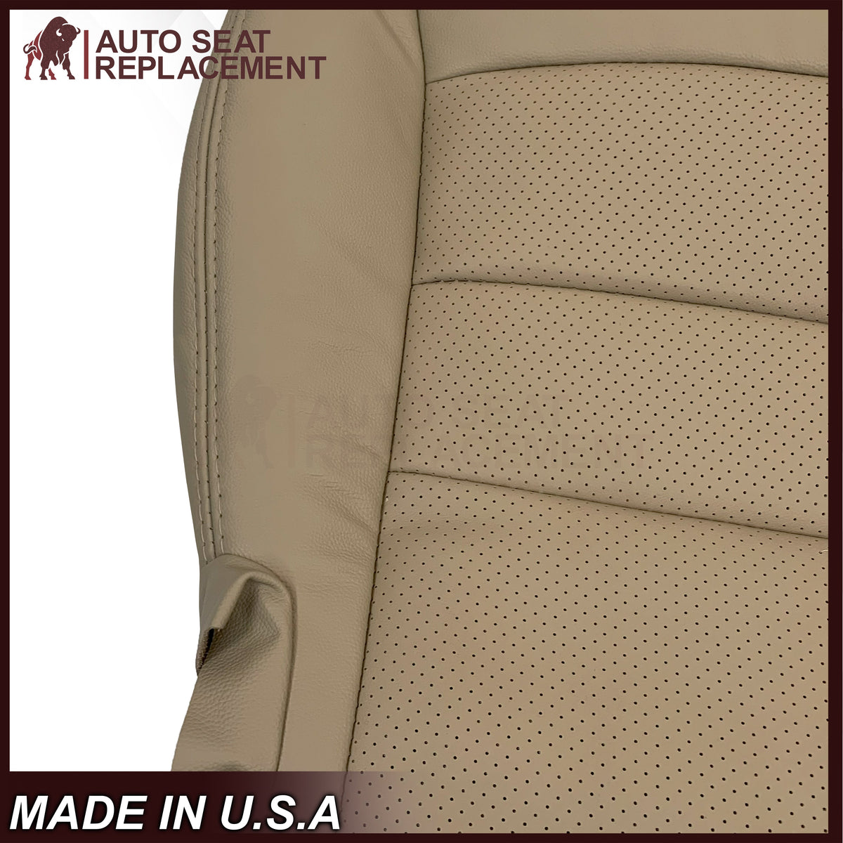 2005-2013 Chevy Corvette C6 Replacement Seat Covers: Tan Perforated