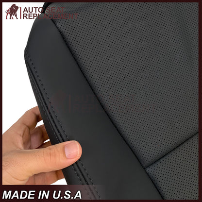 2005 - 2008 Acura TL Driver Or Passenger Replacement Genuine Leather or Synthetic Leather Seat Covers: Perforated Black