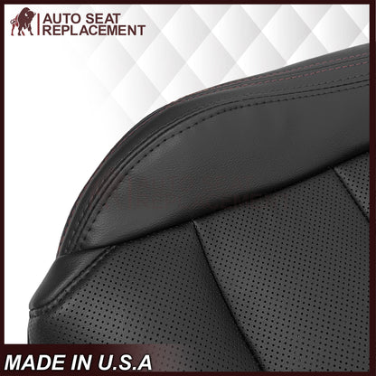 2013 to 2015 For Mazda CX-5 Driver Passenger Black Perforated Leather Seat Cover