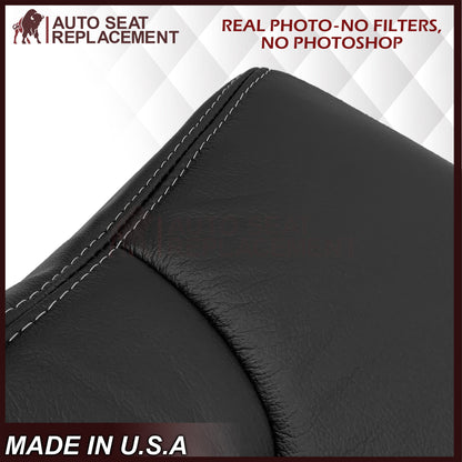 2009 - 2014 Ford F-150 Lariat Replacement Perforated Genuine Leather / Synthetic Leather Seat Cover In Black