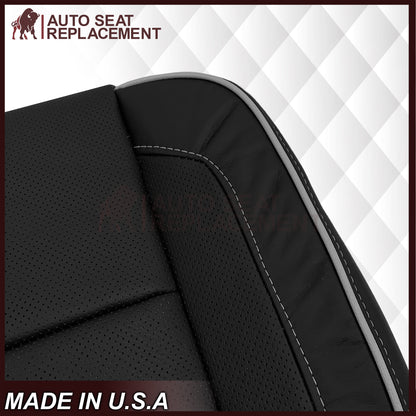 2014-2019 Chevy Silverado 1500 2500HD 3500HD High Country Replacement Perforated Genuine Leather OR Synthetic Leather Seat Covers: Black