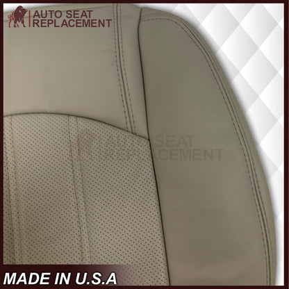 2008-2012 Buick Enclave Driver or Passenger Bottom Perforated Seat Cover in Gray: Choose Leather or Vinyl