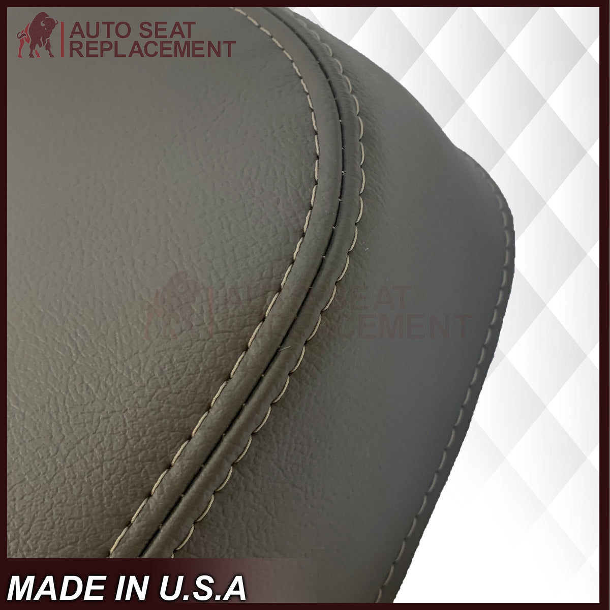 2002 - 2008 Dodge Ram 1500 2500 3500 Console Lid Armrest Synthetic Leather Cover In Gray