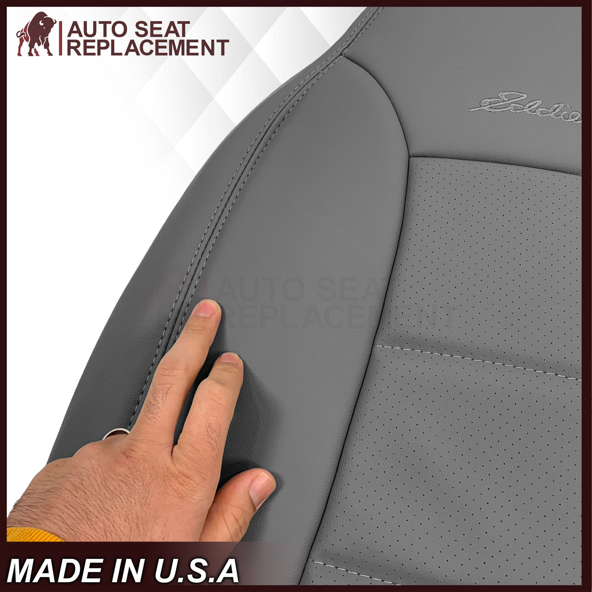 1992 - 1996 Ford Bronco Eddie Bauer Synthetic Leather Seat Cover In Gray