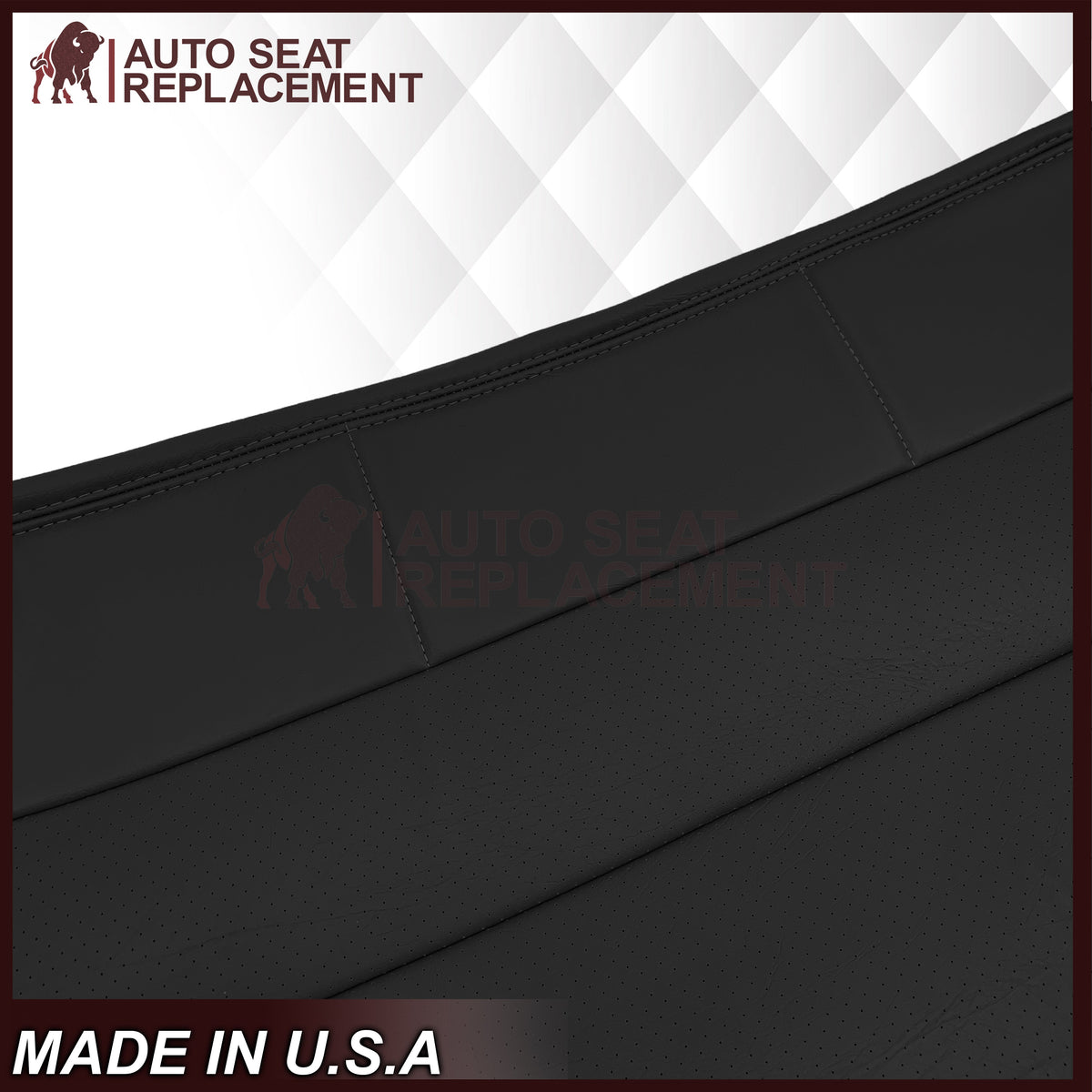 1992 - 1996 Ford Bronco Eddie Bauer Second Row Synthetic Leather Seat Cover In Black