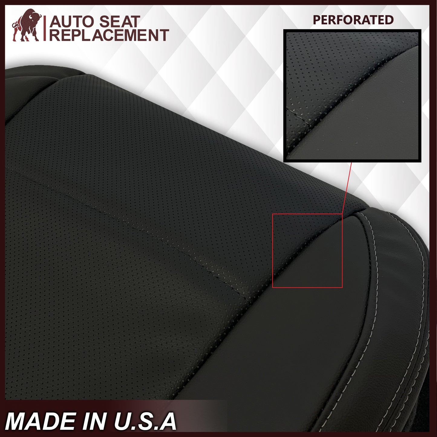 2015-2017 Subaru Outback Replacement Perforated Synthetic Leather Seat Covers: Choose Your Side