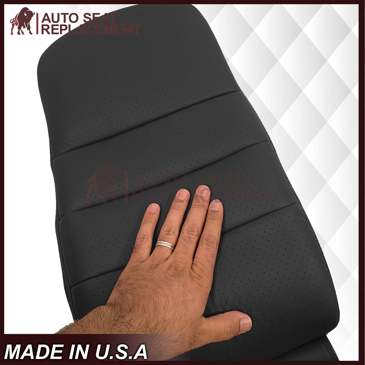 2005 - 2013 Chevy Corvette Replacement Black Perforated Seat Covers