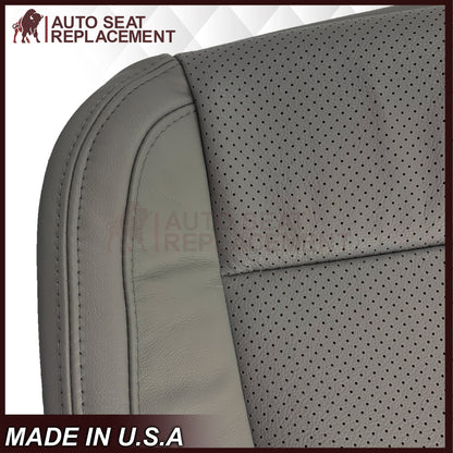 2015 - 2017 Ford F-150 Lariat Gray Replacement Seat Covers in Perforated Leather or Synthetic Leather