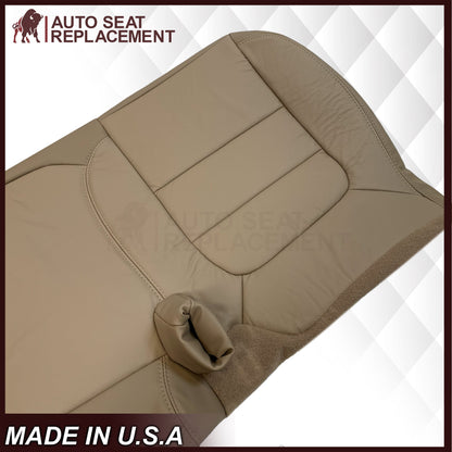 2002-2003 Ford F-150 Lariat SuperCrew Replacement Genuine Leather Seat Cover: Medium Parchment Tan