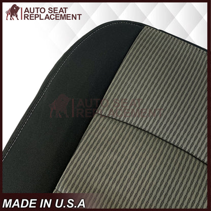 2009-2012 Dodge Ram SLT Front Bottom Replacement Cloth Seat Cover In Dark Gray