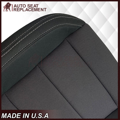 2015-2023 Ford Mustang GT Coupe V6 V8 Cloth (Fabric) Replacement Bottom Seat Covers In Black: Choose Your Side