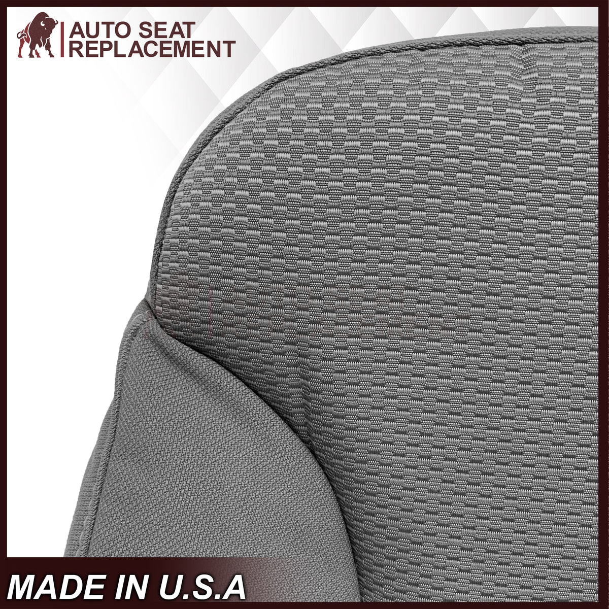 2014-2019 GMC Sierra W/T Base Work Truck Replacement Cloth Seat Cover: Gray