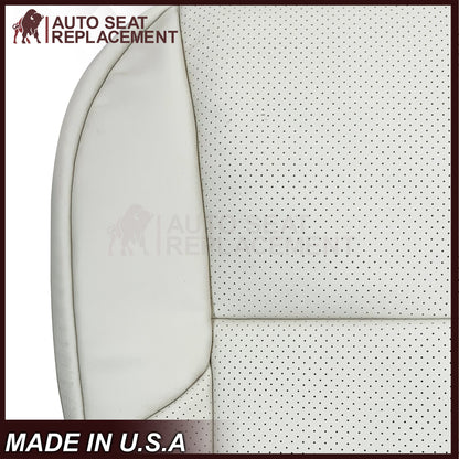 2010-2021 Lexus GX460 Replacement Perforated Synthetic Leather Seat Cover: Ecru “Off-White/Cream” Perforated