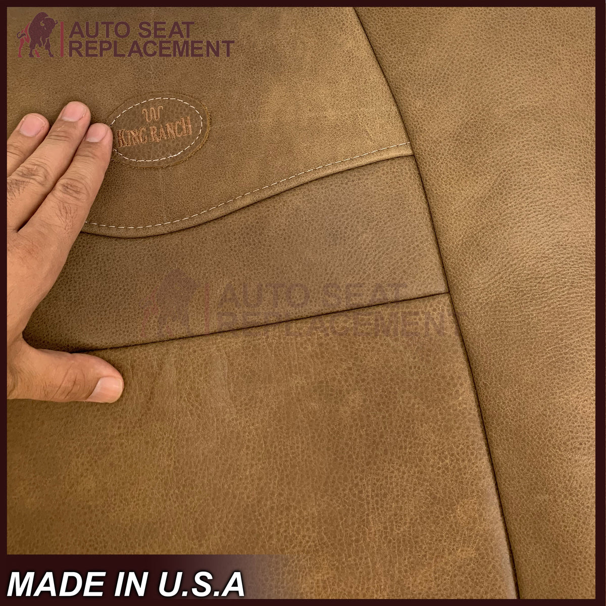 2001 2002 2003 Ford F150 King Ranch Raw Cowhide GENUINE LEATHER Seat Covers