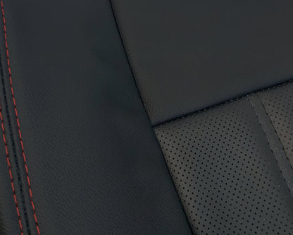 2008 - 2020 For Dodge Grand Caravan Front Pattern #2 Replacement Seat Cover W/ Red Stitching
