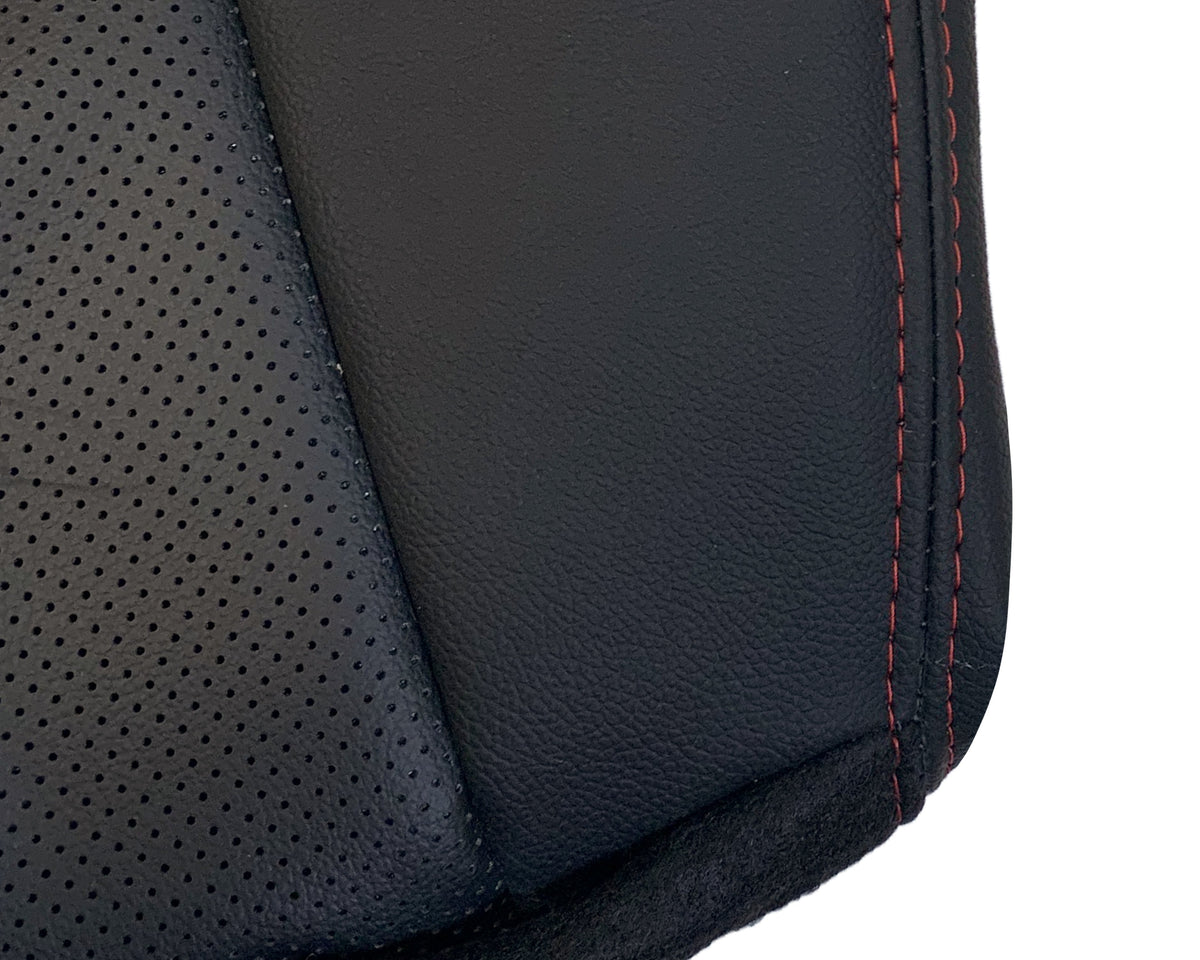 2008 - 2020 For Dodge Grand Caravan Front Pattern #2 Replacement Seat Cover W/ Red Stitching