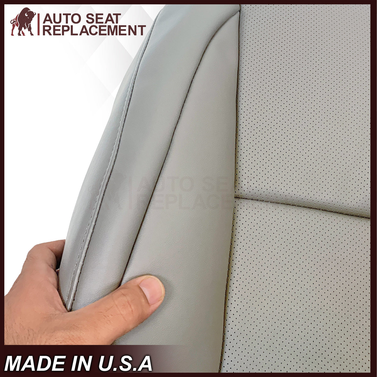 2010-2021 Lexus GX460 Replacement Perforated Synthetic Leather Seat Cover: Ecru “Off-White/Cream” Perforated